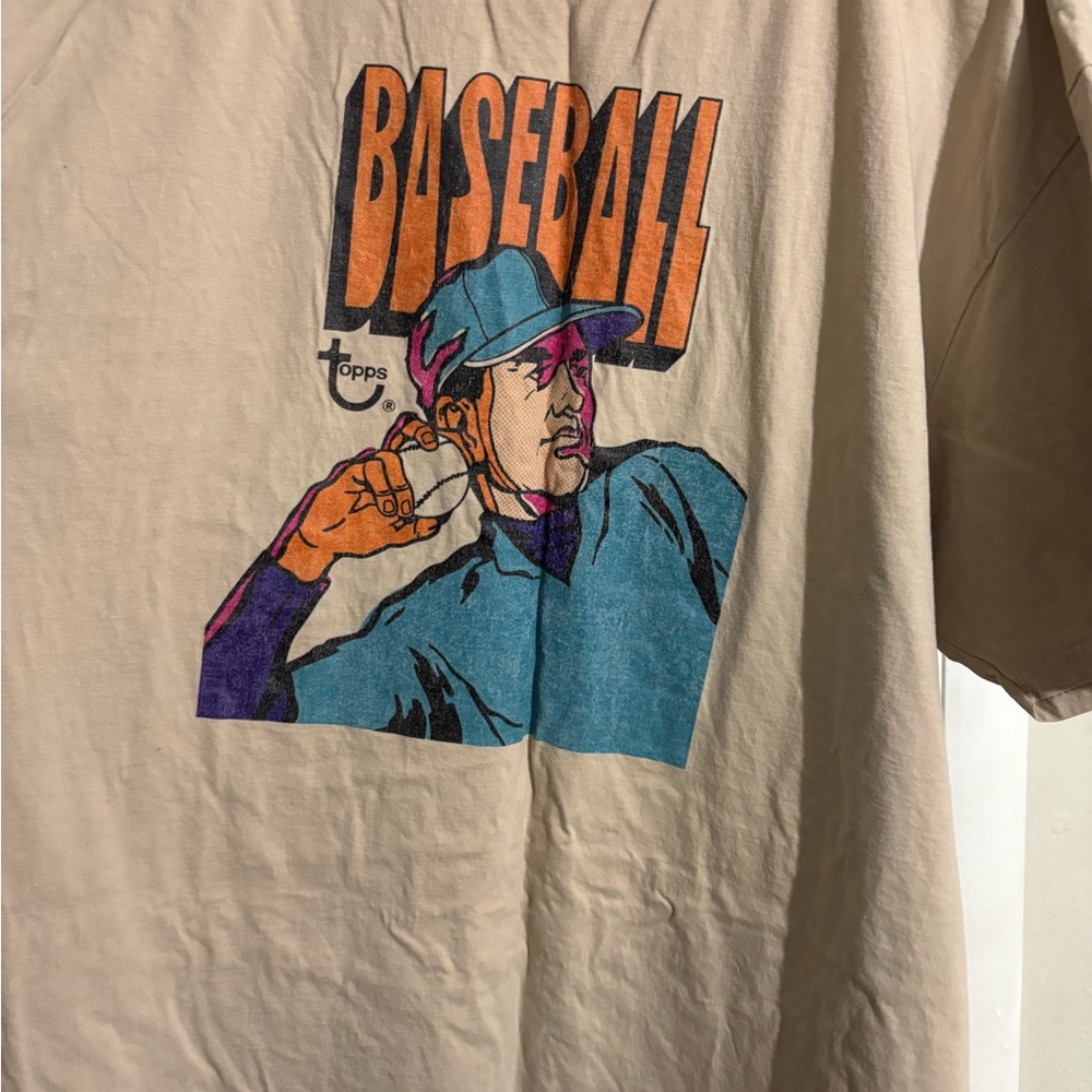 Mitchell & Ness Cream Baseball Graphic Tee